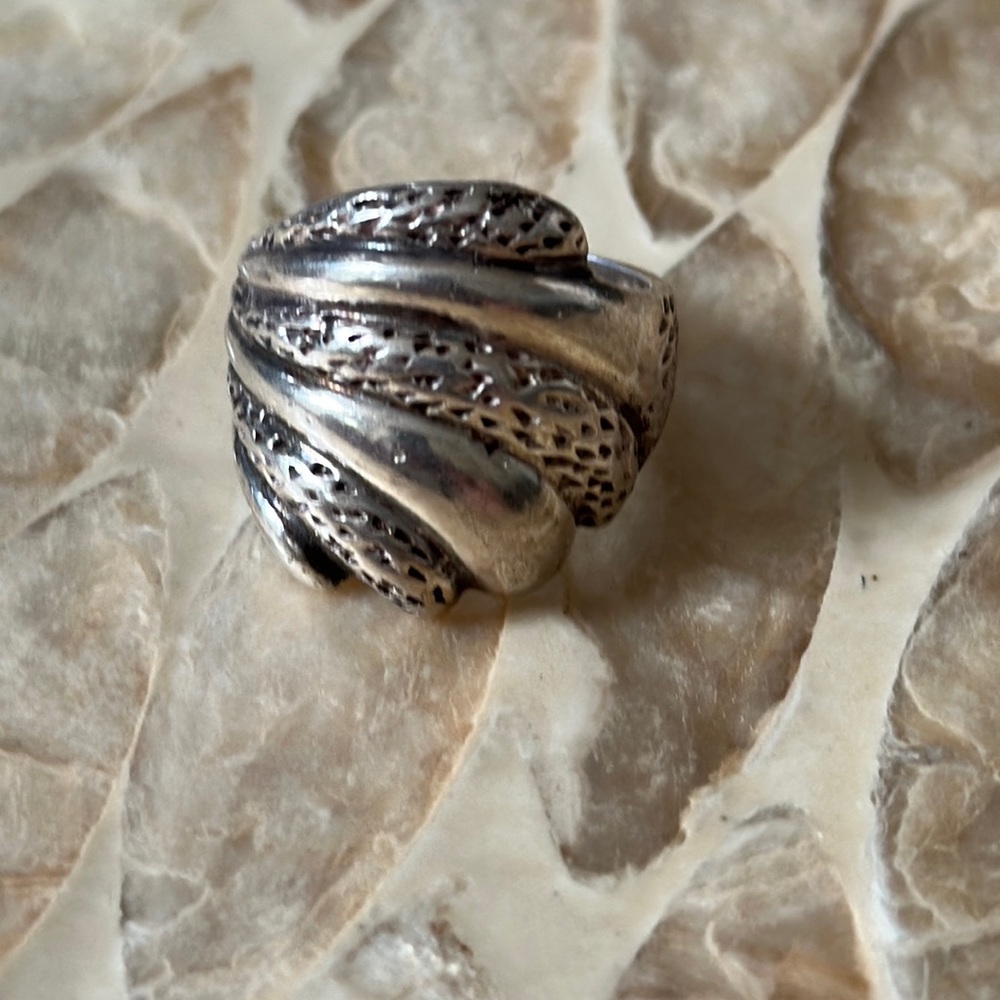 Sterling Silver dome texture ring